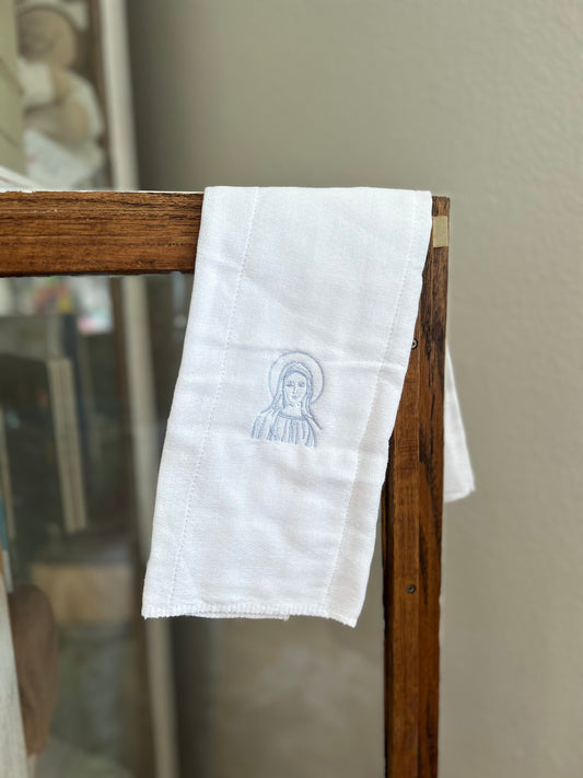 Mary Pray for Us Burp Cloth