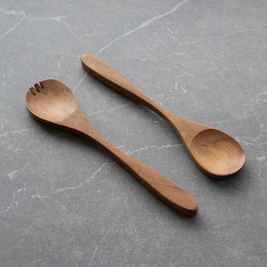 Basic Medium Natural Wood Servers