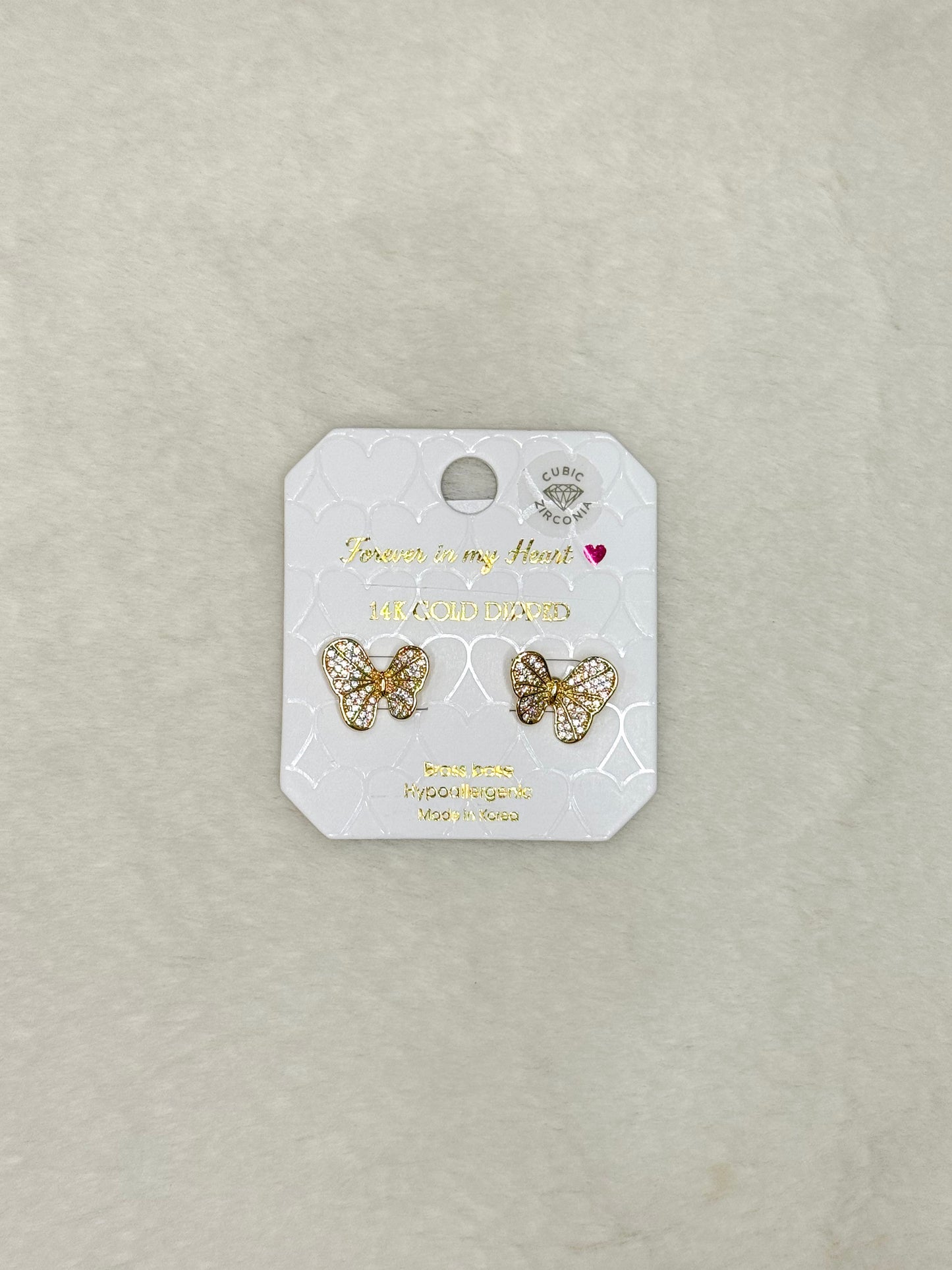 Aurora Gold Butterfly Stud Earrings