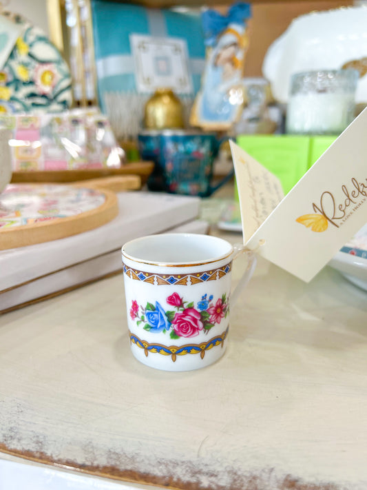 Vintage Floral Mini Teacup