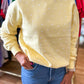 Fleece Babe Polka Dot Crew Neck Sweatshirt- Light Yellow