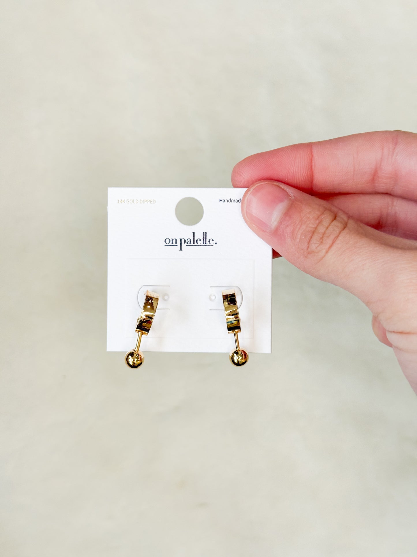 Gold Hoops with Post Earrings