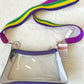 Striped Mardi Gras Beaded Purse Strap