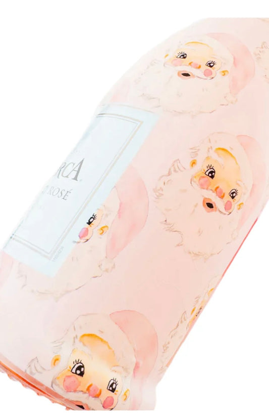 Beau Bottles Limited Edition Watercolor Pink Santa- La Marca Edition Champagne Bottle Wrap