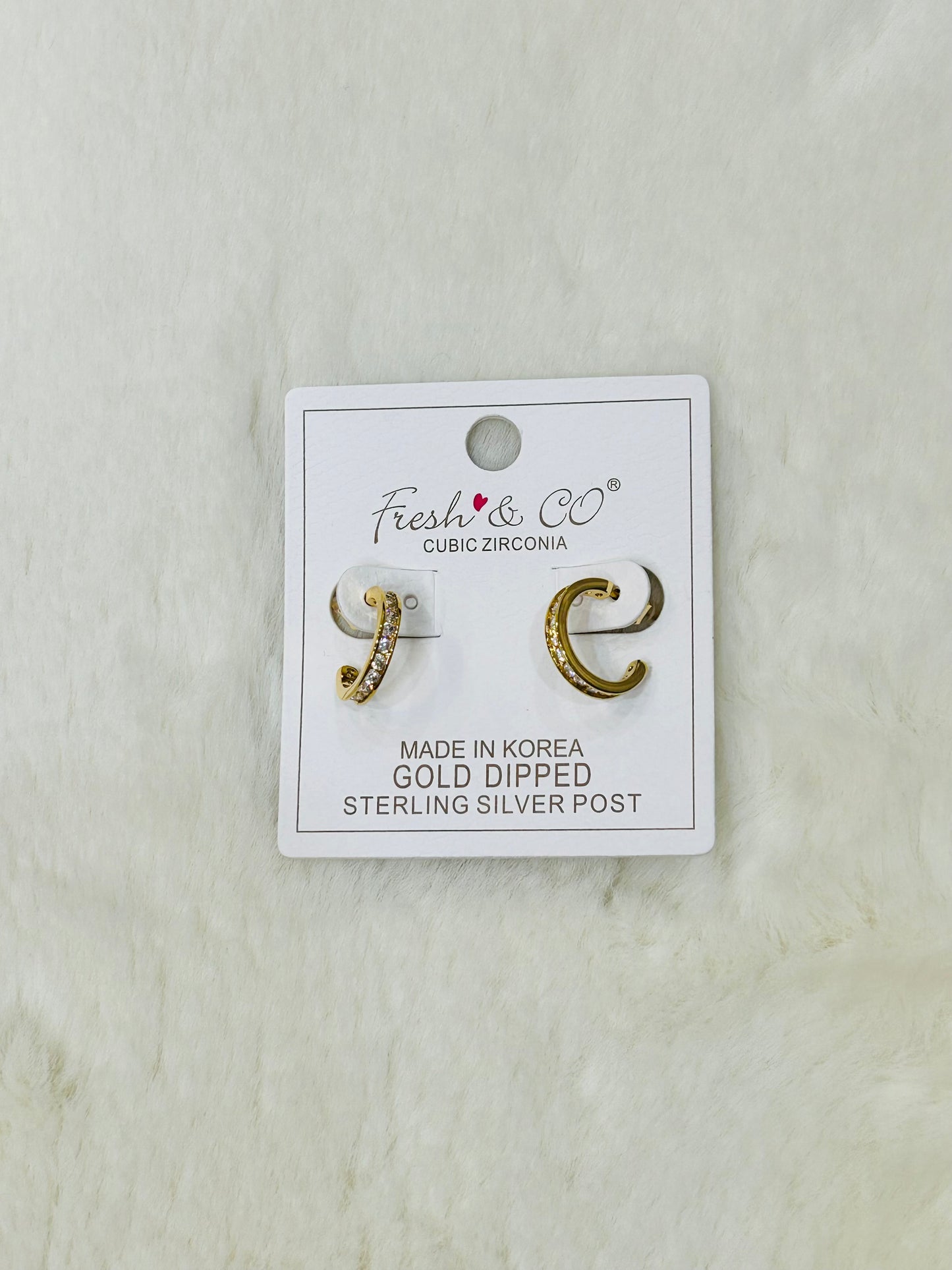 Amara Gold & Diamond Huggie Hoop Earrings