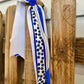 Blue and White Streamer