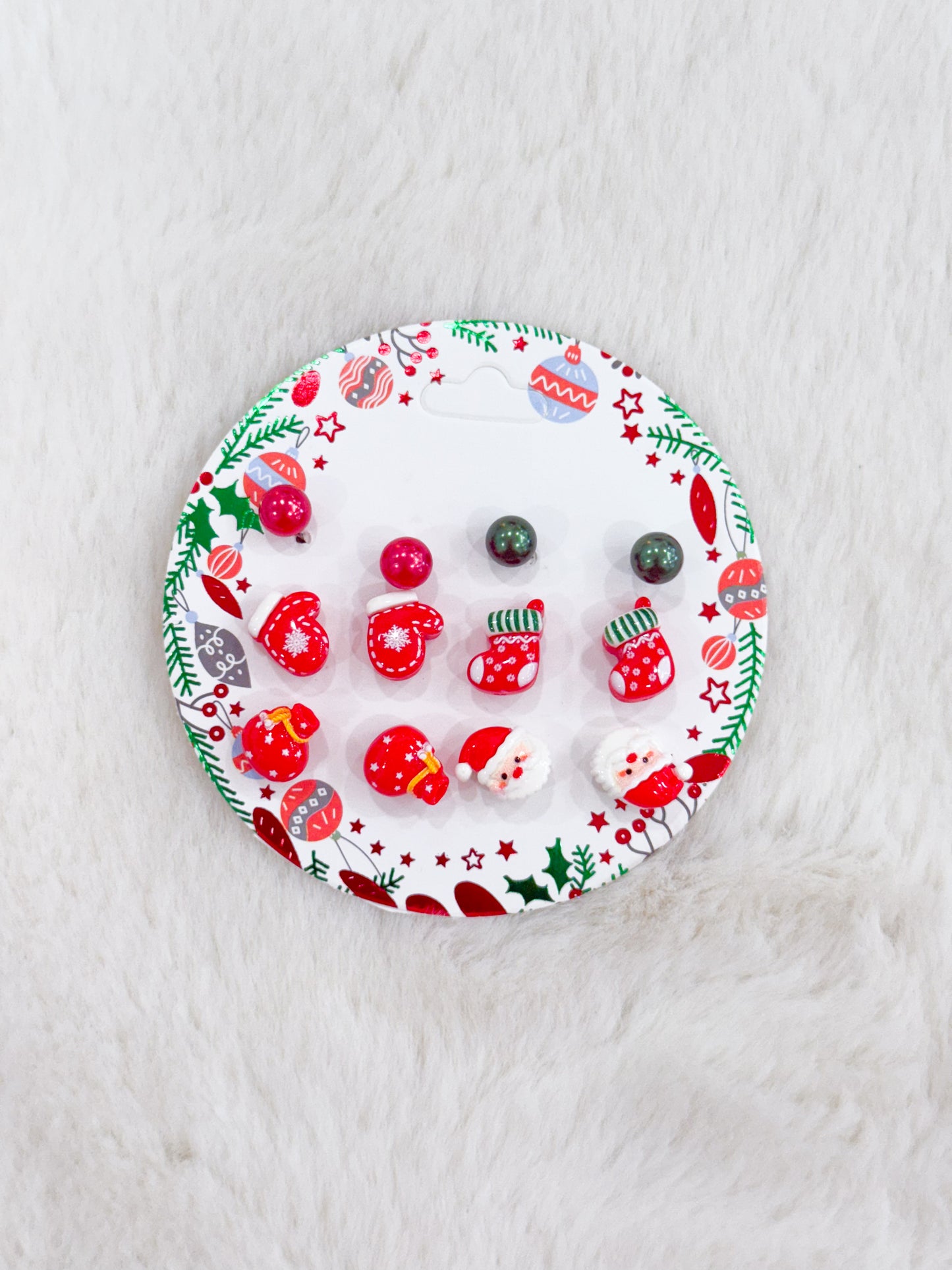 Christmas Earrings Set- Mittens