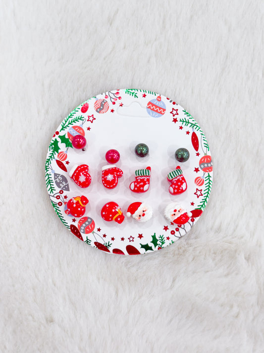 Christmas Earrings Set- Mittens