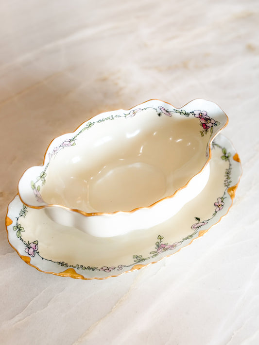 Golden Bloom Gravy Dish