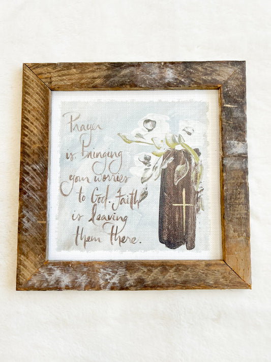 GA Prayer is Bringing 12x12 Framed Art