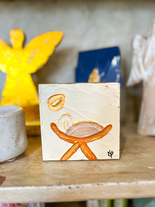 Mini Gold Manger Wood Block
