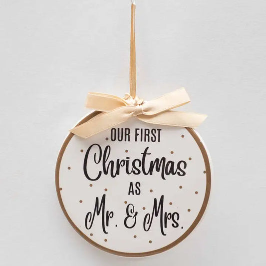 Our First Christmas as Mr. & Mrs. Ornament