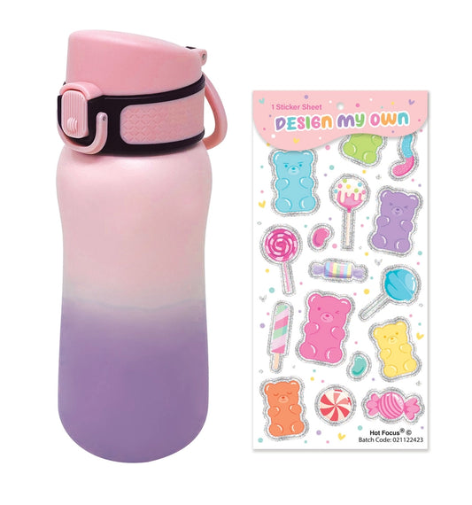Stylish Stainless Steel Water Bottle, Gummy Bear