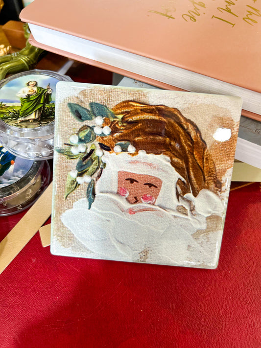 GA Gold Santa Coaster