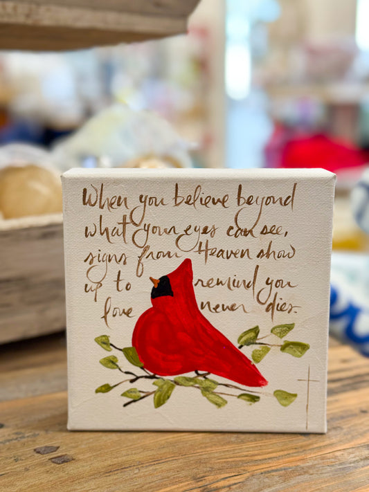 6x6 Signs from Heaven Cardinal — Hand-Painted Art
