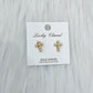 Ada Pearl Cross Stud Earrings