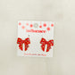 Diamonds In December Rhinestone Christmas Bow Earrings