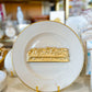 Gold Gather in His Name- Last Supper Ivory Plate
