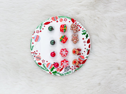 Christmas Earrings Set- Snowflakes