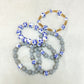 Blue Floral Beaded Bracelet
