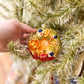 Vintage Blown Glass Christmas Wreath Ornament