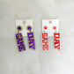 Glitter Game Day Dangle Earrings