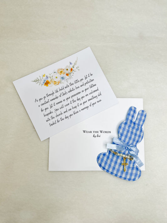 Open Book Baptismal Pin Blue