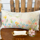 Ga Hummingbird with Flowers Lumbar Pillow