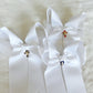 Maria White Hanging Bow With Charm