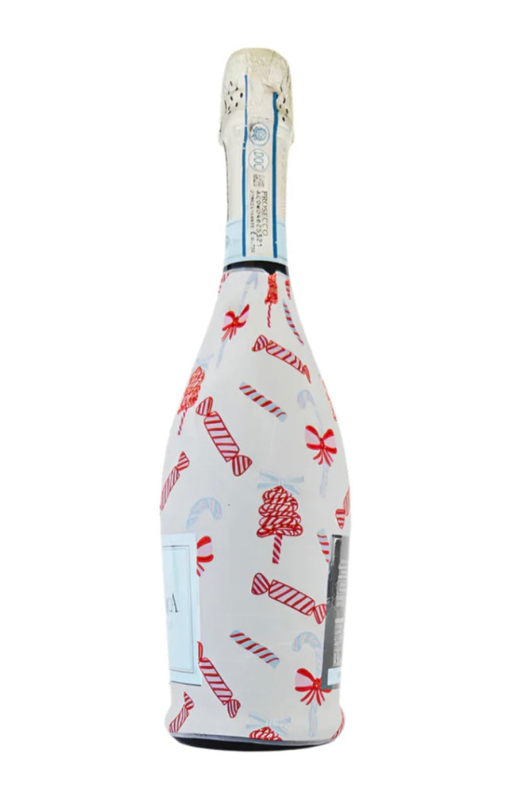 Beau Bottles Limited Edition Luxe Candy Cane- La Marca Edition Champagne Bottle Wrap