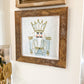 Charlie Tall Blue Nutcracker Framed Art 12x12