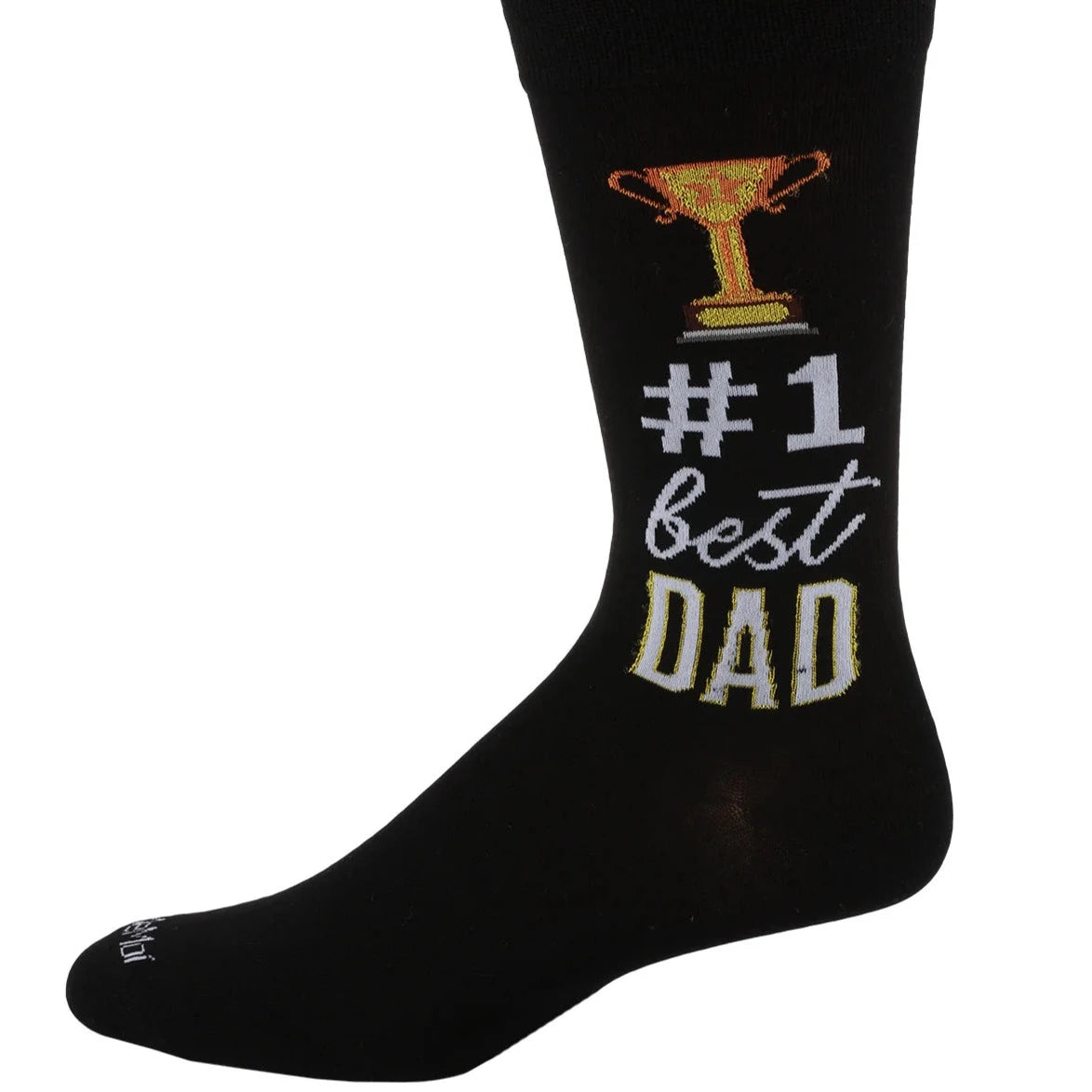 Men's #1 Best Dad Trophy Crew Sock