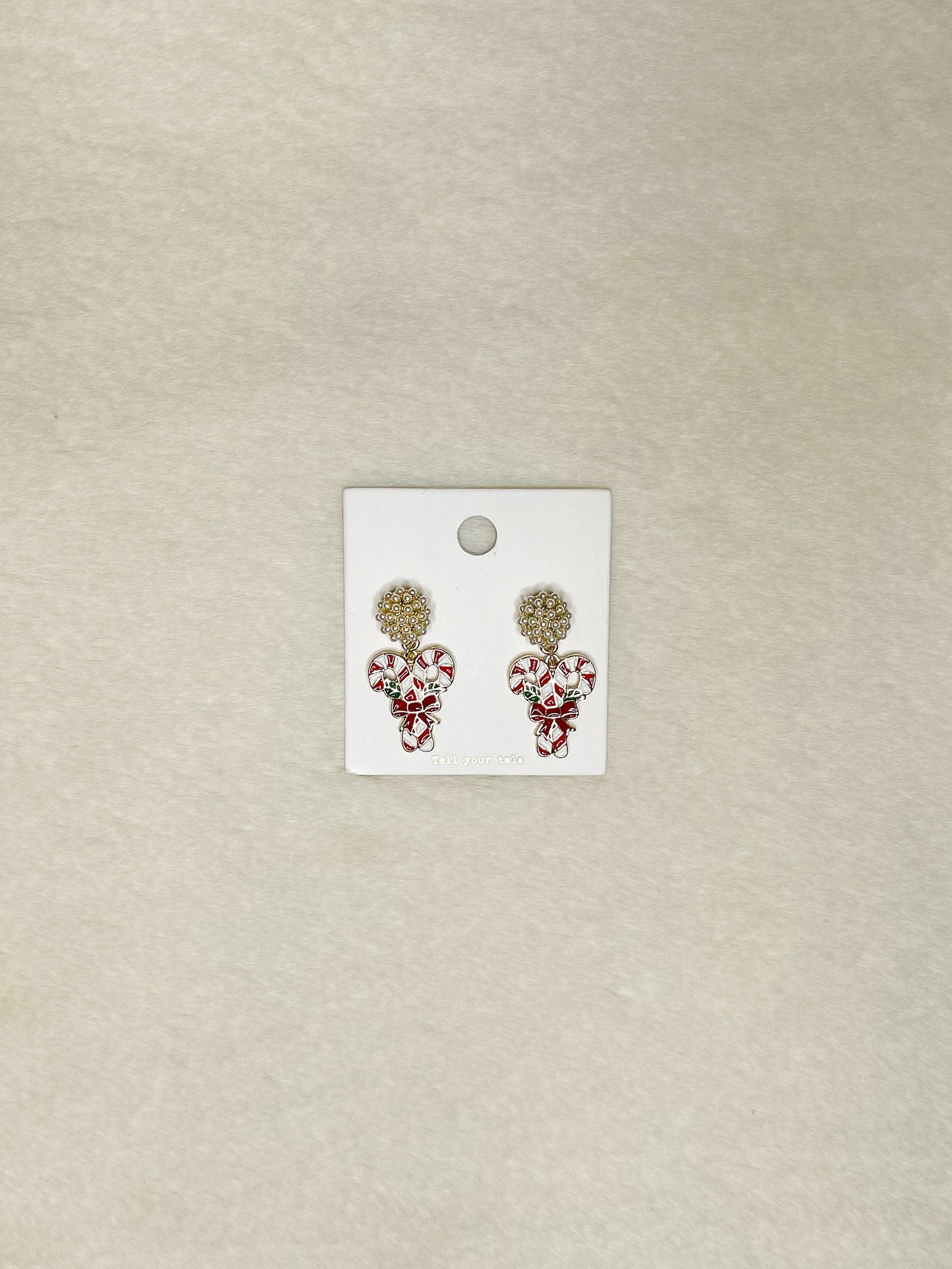 Candy Kiss Candy cane Earrings