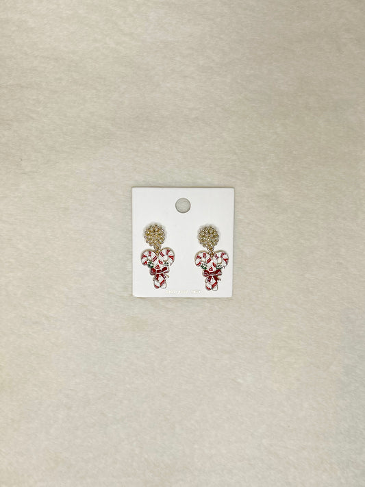 Candy Kiss Candy cane Earrings