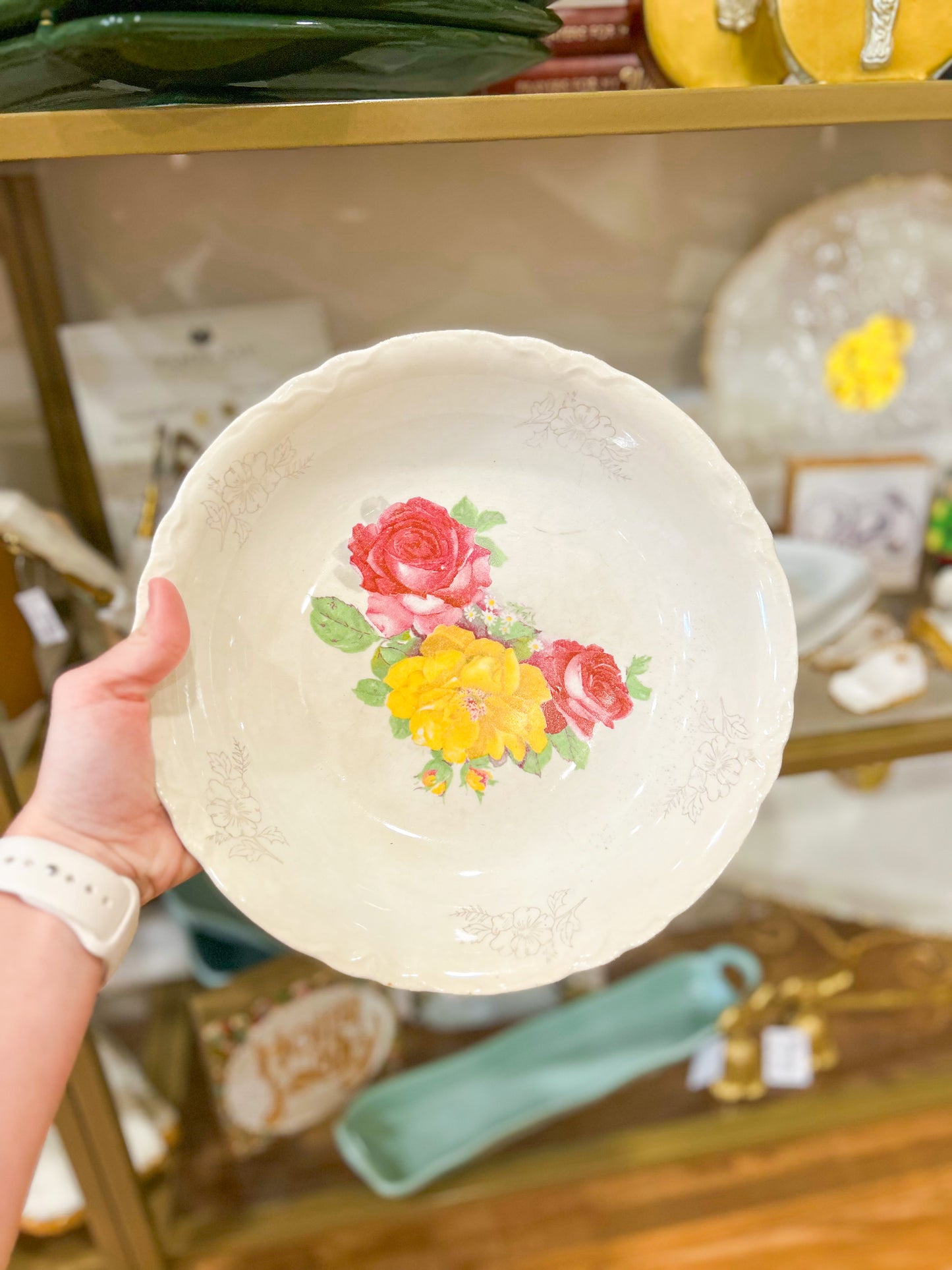 Thompson Francis Floral Serving Bowl