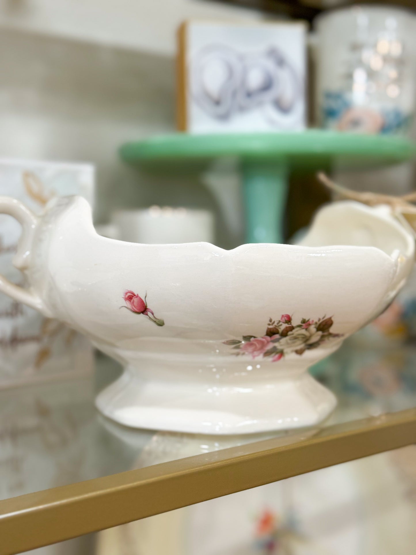 Moss Rose Heritage Handled Vase