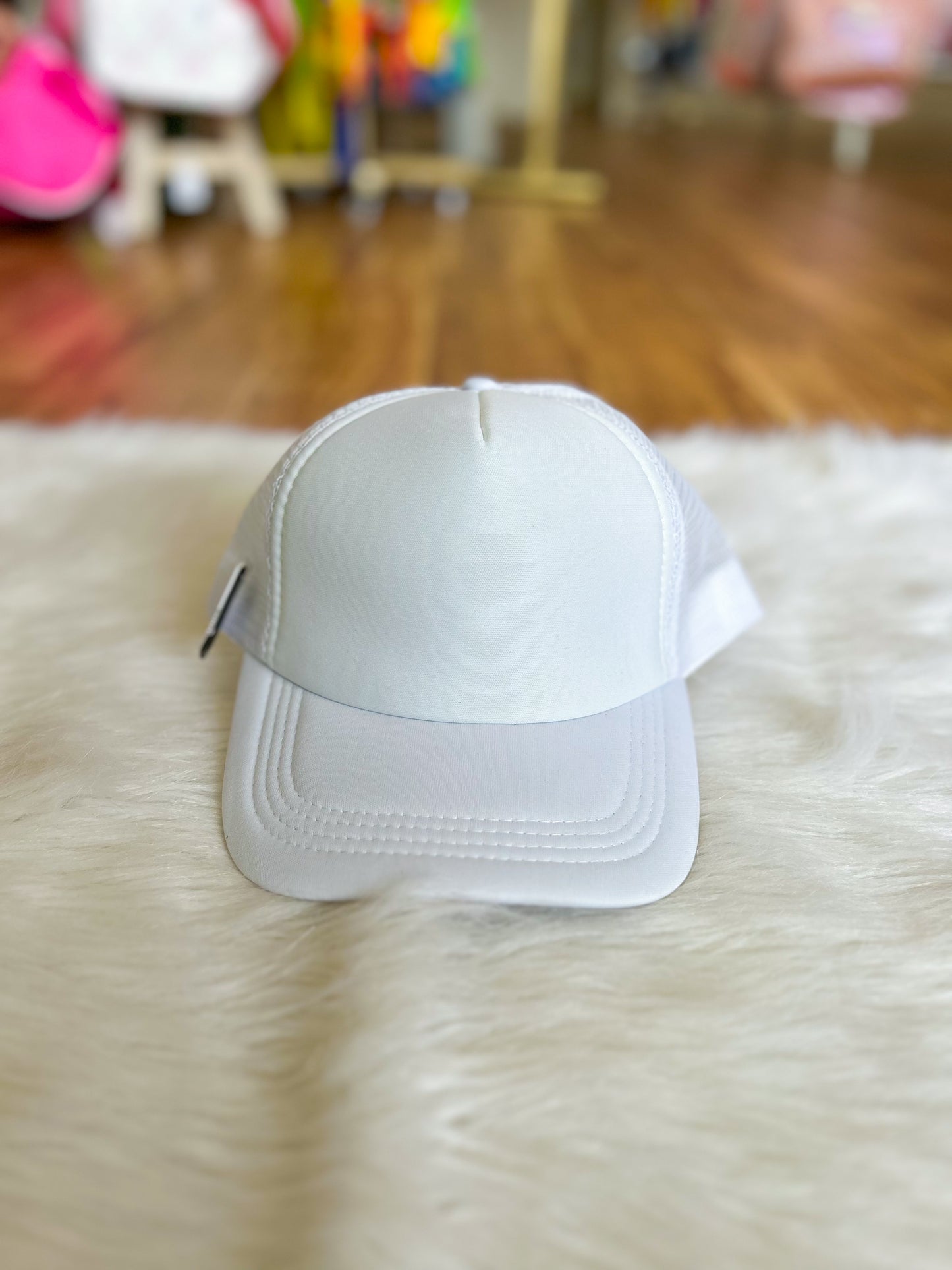 Two Tone Mesh Back High Crown Foam Trucker Hat