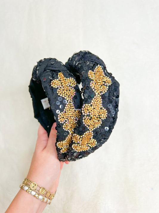 Saints Beaded Headband
