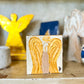 Angel of Comfort Mini Wood Block-Tan