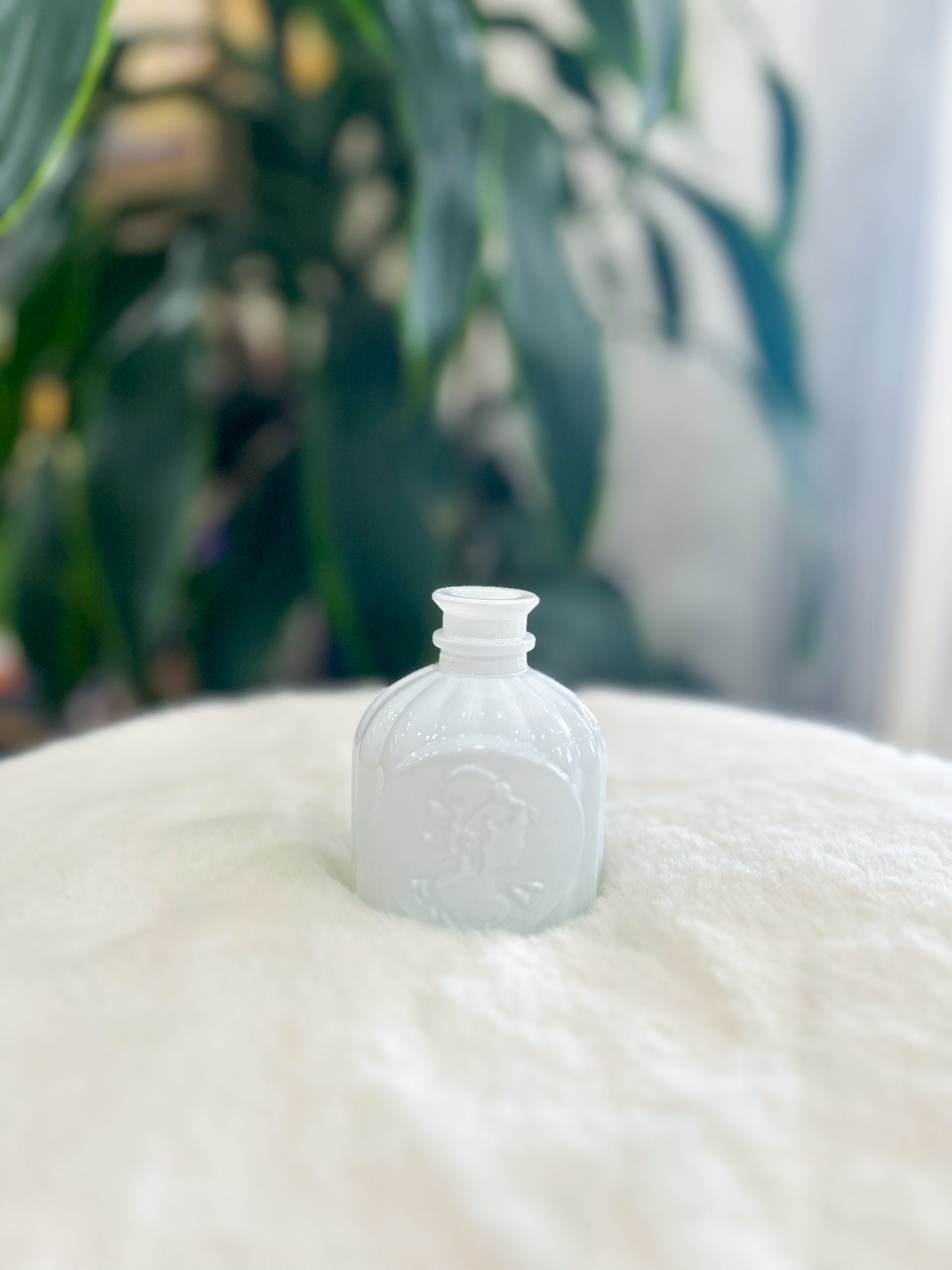 Juliet Embossed Glass Perfume Size Vintage Bud Vase