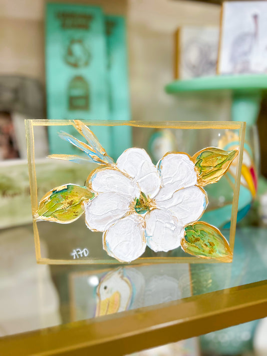 5x7 Magnolia Acrylic Block Art