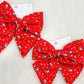 Christmas Hair Bow- Gnomes
