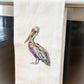 Bayou Pelican Mardi Gras Hand Towel