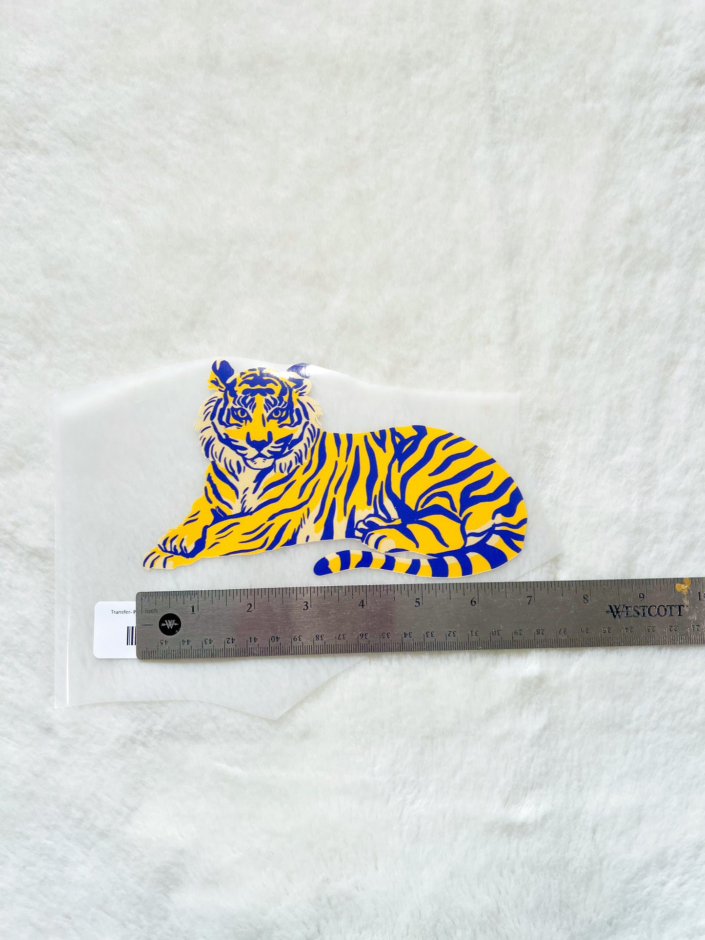 Transfer- Purple and Gold Laying Tiger