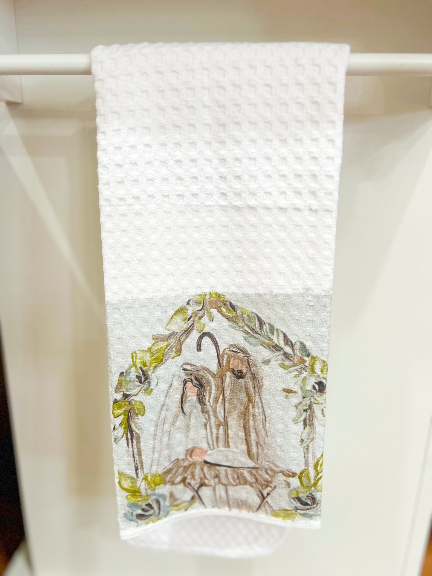 GA Nativity with Greenery Towel