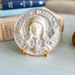 Blue Blooming Grace Mary Plaque