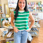 Side Tie Sweater- Kelly Green