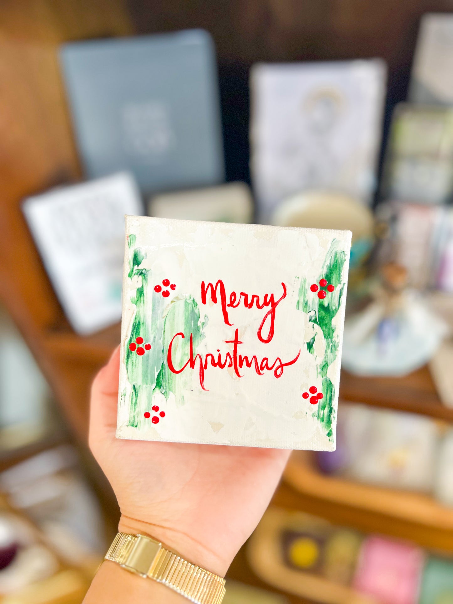 4x4 Merry Christmas Canvas Art
