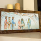 Heavenly Peace Nativity w/Angel Framed Art 12x24