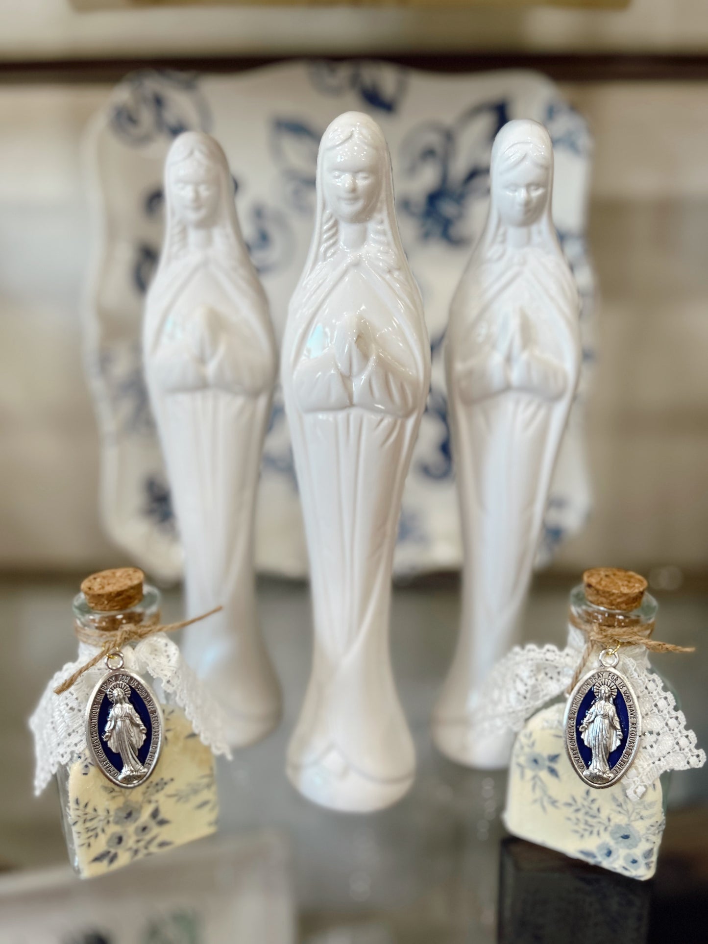 Porcelain White Mother Mary Statue